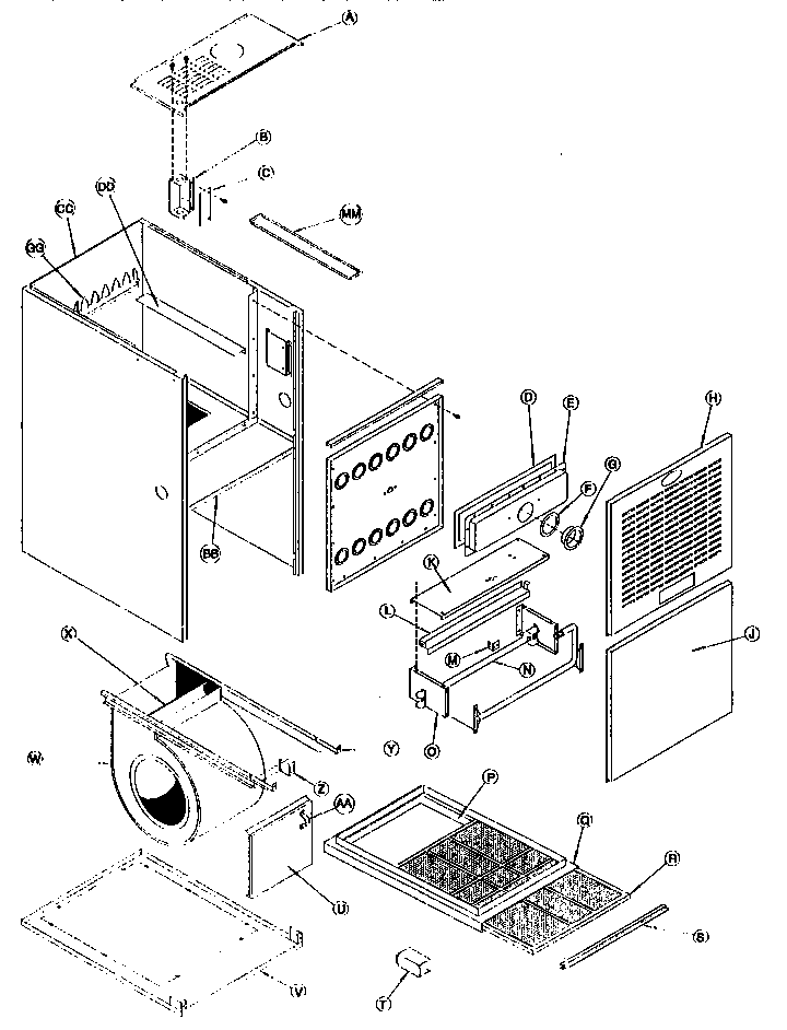 ICP GNJ100N12C1 non-functional replacement parts diagram