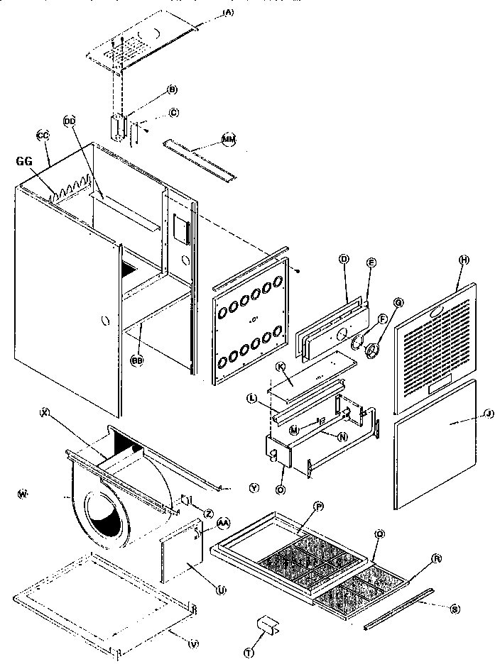 ICP GNJ075N12C1 non-functional replacement parts diagram