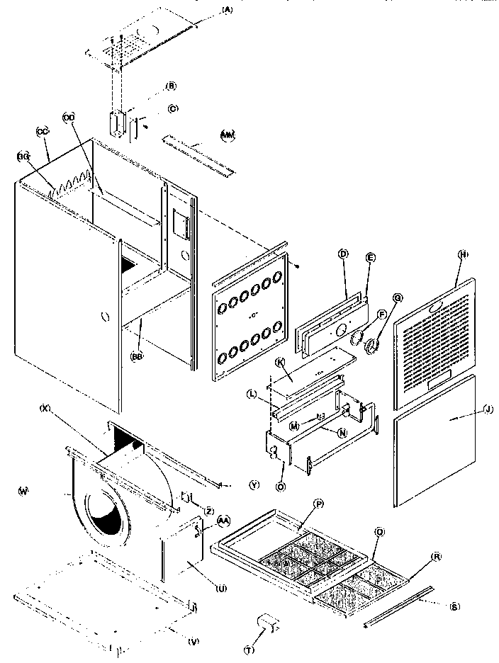 ICP GNJ050N12C1 non-functional replacement parts diagram