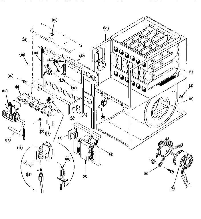 ICP GNJ125N20C1 functional replacement parts diagram