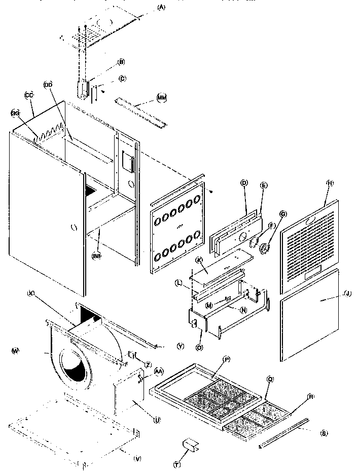ICP GNJ125N20C1 non-functional replacement parts diagram
