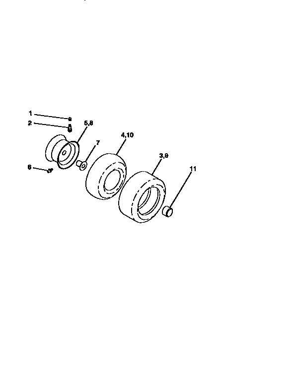 Craftsman 917256891 wheels and tires diagram