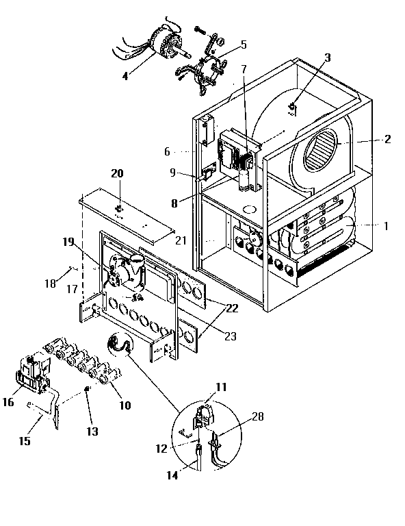 ICP NDN5100BFB1 functionial replacement parts diagram