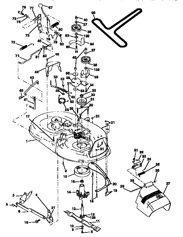 Craftsman 917256812 mower deck diagram