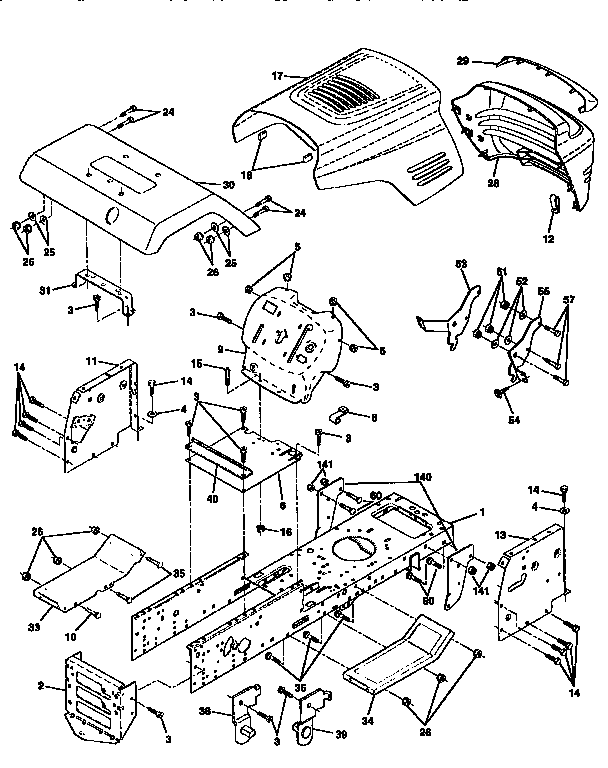 Craftsman 917256545 chassis and enclosures diagram