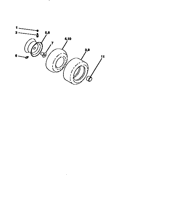Craftsman 917256545 wheels and tires diagram