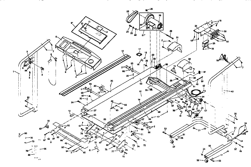 Proform PFTL31566 unit parts diagram