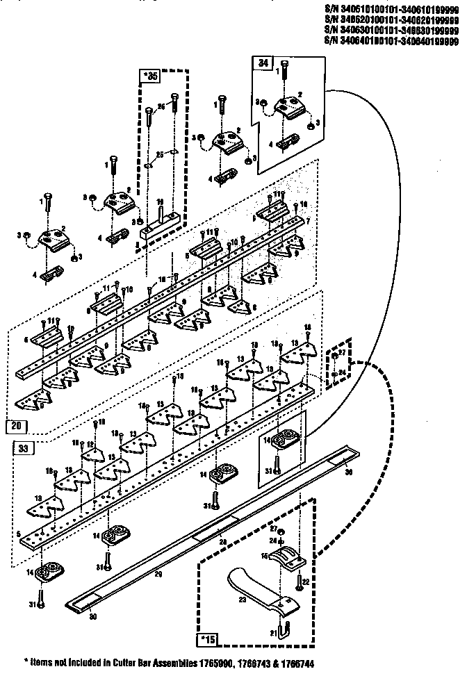 Troybilt 340640100101-340640199999 blade diagram