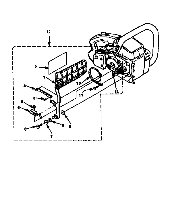 Homelite 240 SL-UT10635-B,C,D chain break diagram
