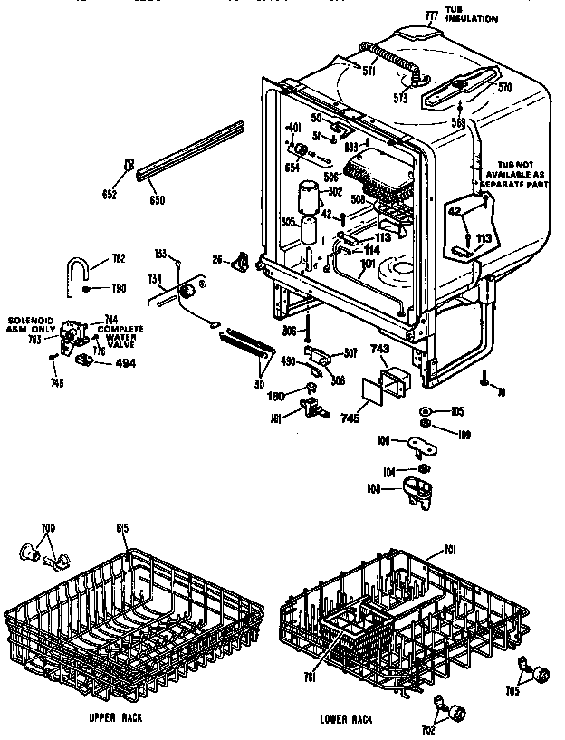 Kenmore 3631444194 cabinet diagram