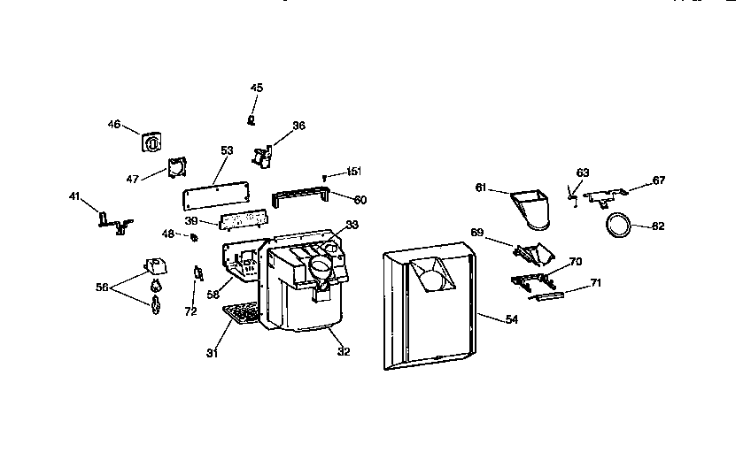 Kenmore 3639564720 dispenser diagram
