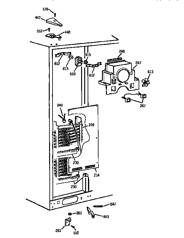 Kenmore 3639564720 freezer section diagram