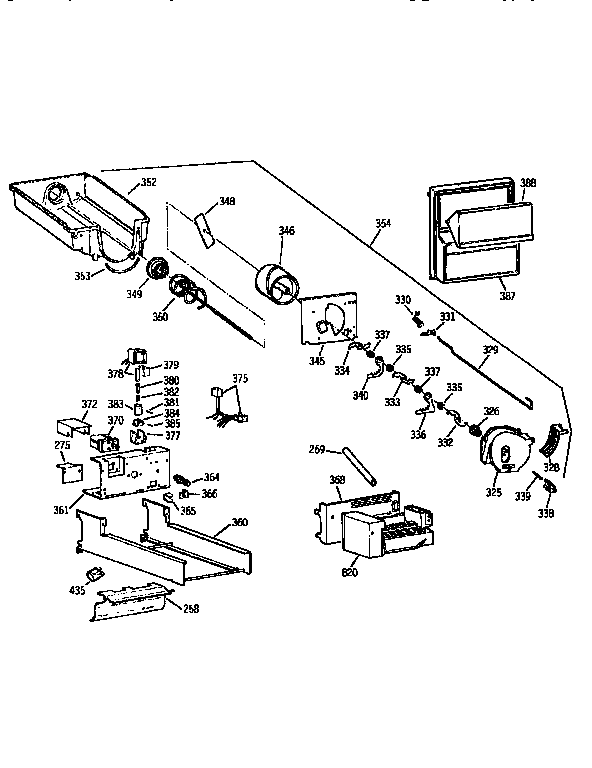 Kenmore 3639564720 ice bucket diagram
