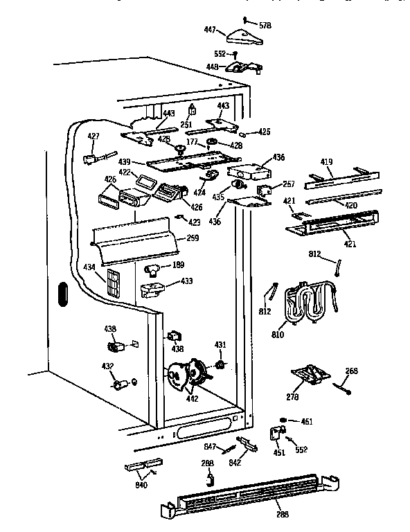 Kenmore 3639564720 fresh foor section diagram