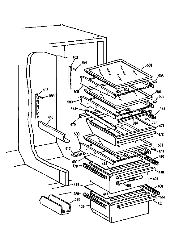 Kenmore 3639564720 fresh foor section diagram