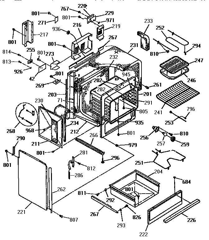 Kenmore 91146759590 body section diagram