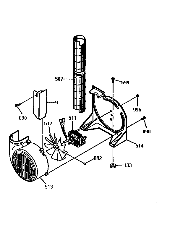 Kenmore 91146759590 blower section diagram