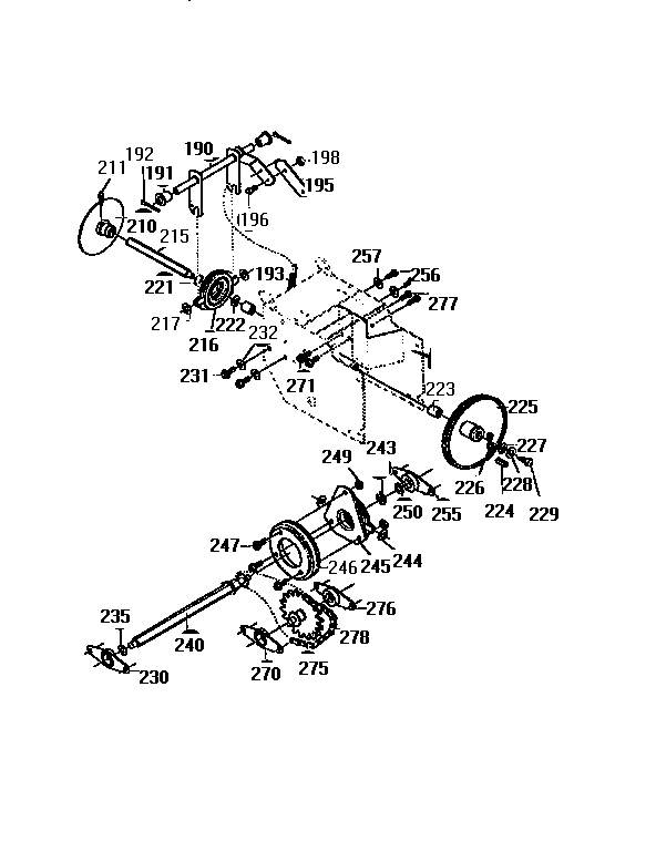 Craftsman 536886650 drive assembly diagram