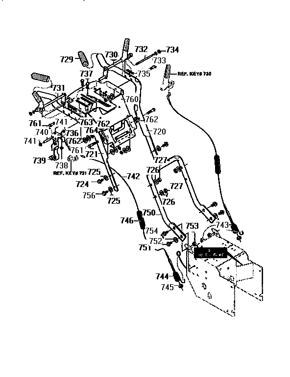 Craftsman 536886650 handle assembly diagram