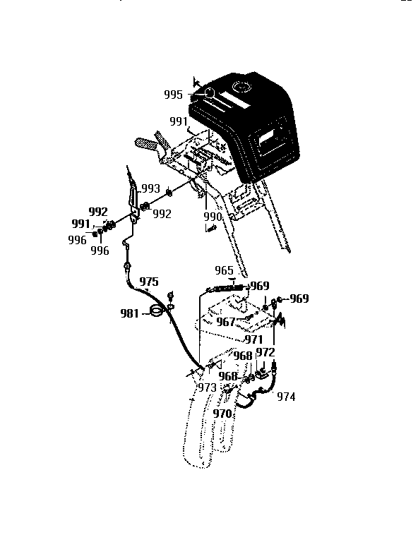 Craftsman 536886650 remote chute assembly diagram