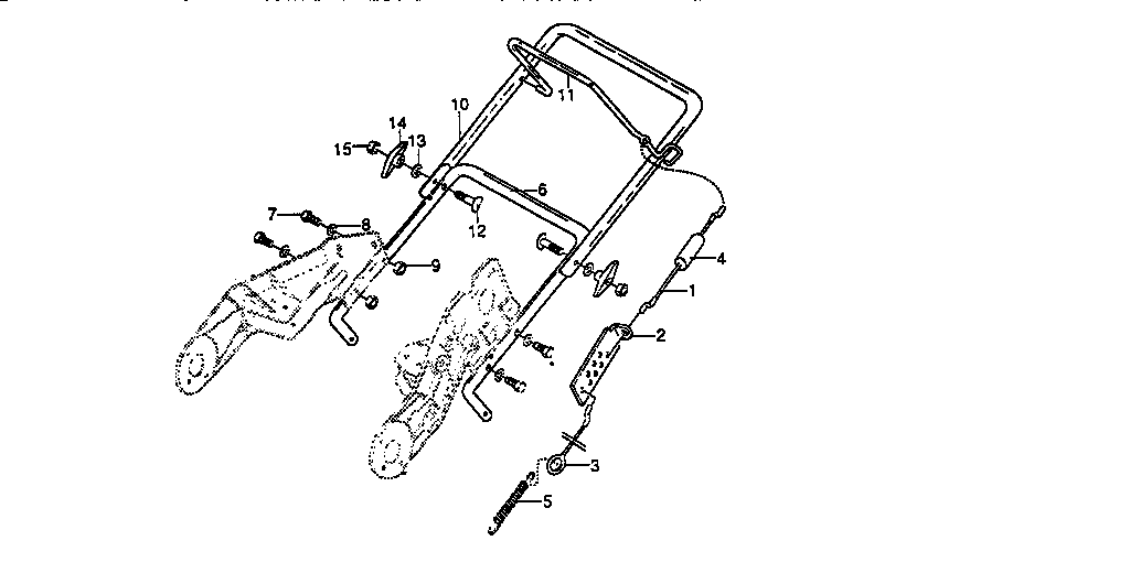 Craftsman 536884550 handle assembly diagram
