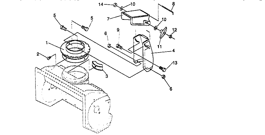 Craftsman 536884550 discharge chute diagram