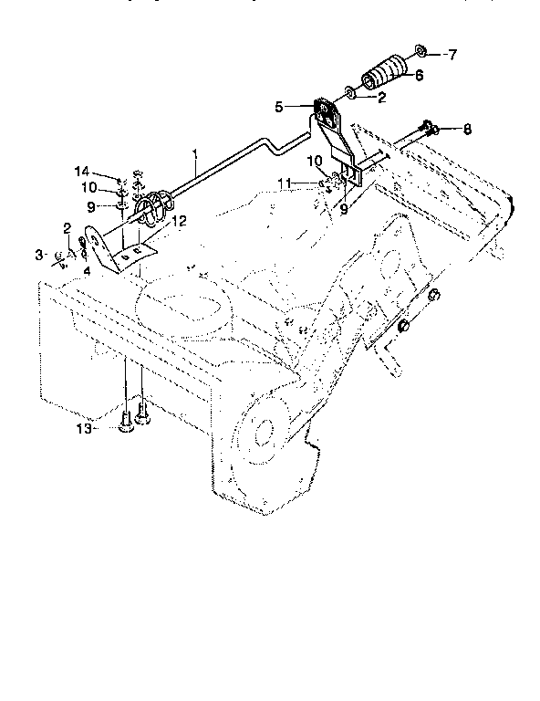 Craftsman 536884550 chute control rod diagram
