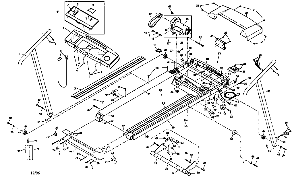 Proform PFTL31060 unit parts diagram