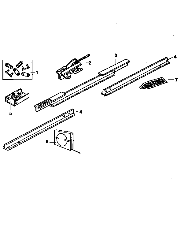 Craftsman 13953662SRT rail assembly diagram