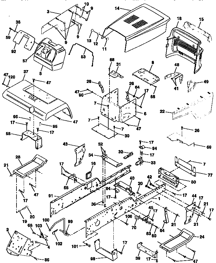 Craftsman 917258870 chassis and enclosures diagram