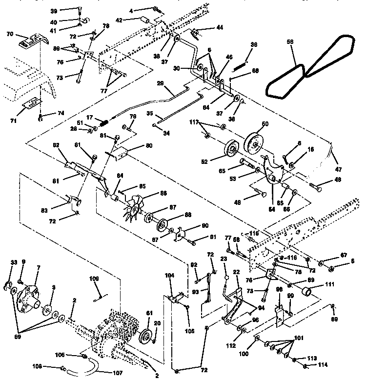 Craftsman 917258870 ground drive diagram