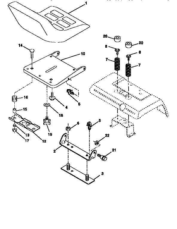 Craftsman 917258870 seat assembly diagram