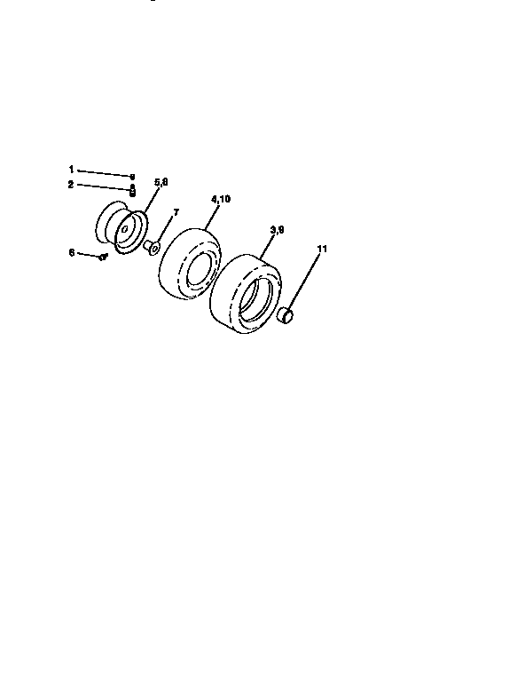 Craftsman 917258870 wheels and tires diagram