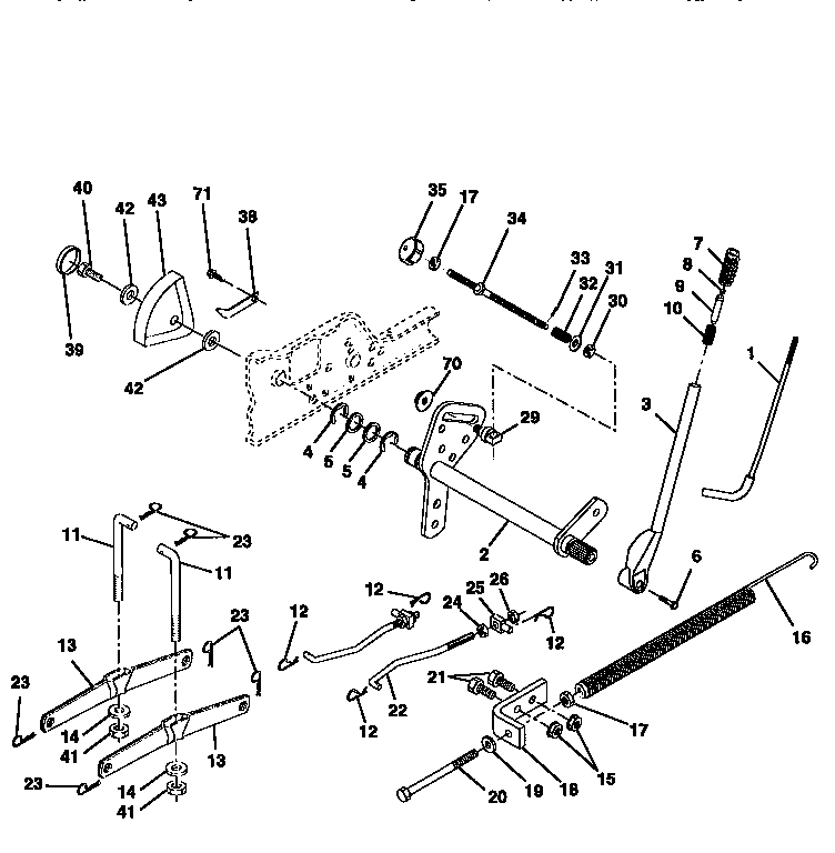 Craftsman 917258870 lift assembly diagram