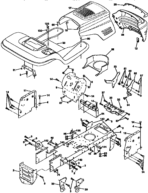Craftsman 917258560 chassis and enclosures diagram