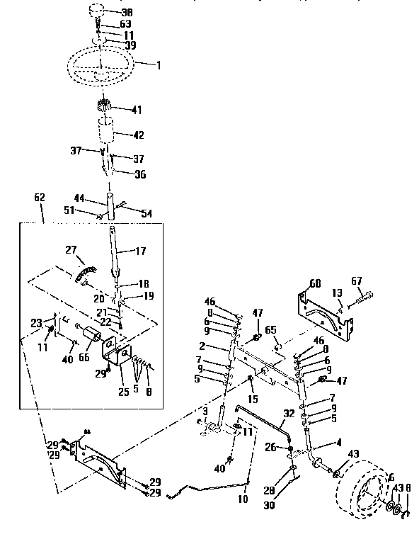 Craftsman 917258560 steering assembly diagram