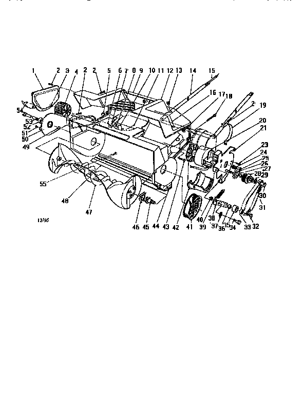 Toro 38025-1000001 & UP housing and rotor assembly diagram