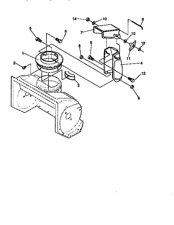 Craftsman 536884570 discharge chute diagram