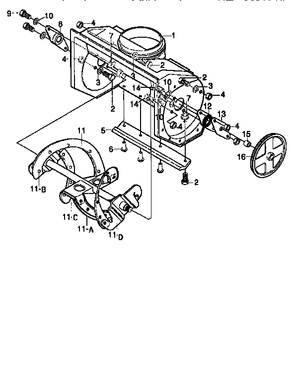 Craftsman 536884570 auger housing diagram