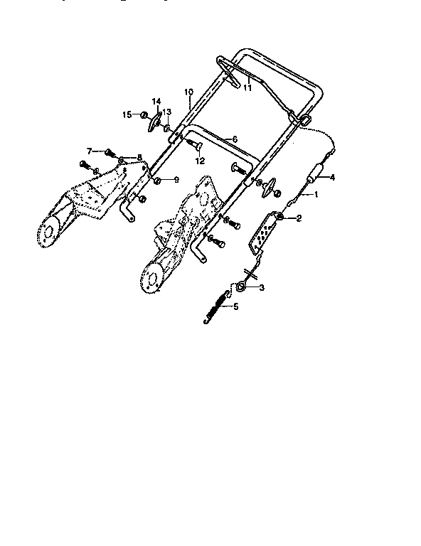 Craftsman 536884570 handle assembly diagram