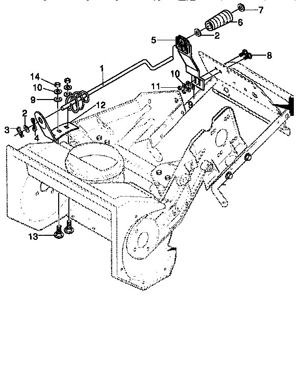 Craftsman 536884570 chute control rod diagram