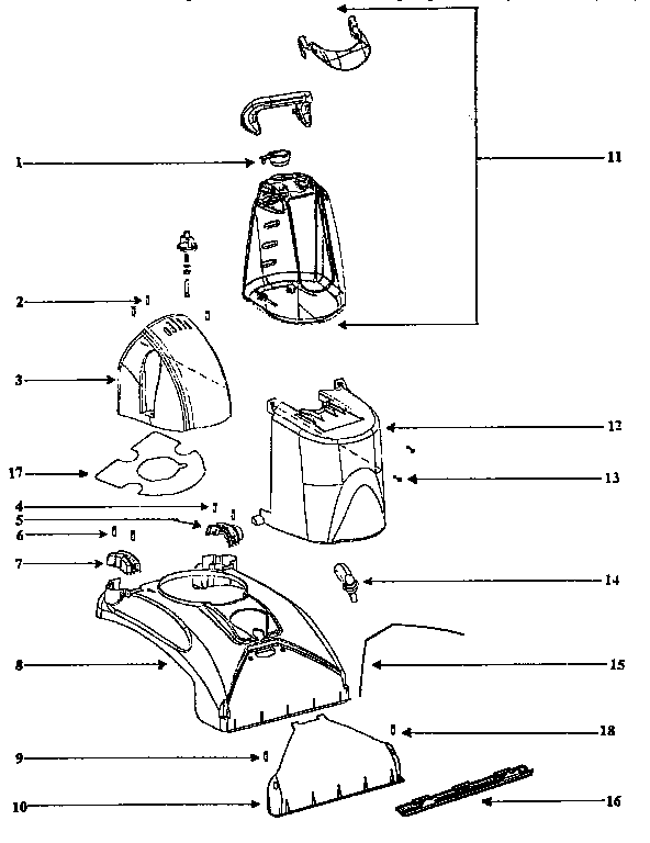 Eureka 2450AT-1 dispensing tank assembly diagram