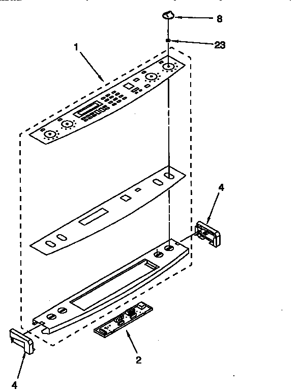 KitchenAid KGRT507BAL3 control panel diagram