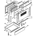 KitchenAid KGRT507BBL3 door and drawer diagram