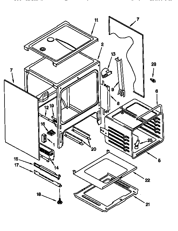 KitchenAid KGRT507BAL3 oven chassis diagram