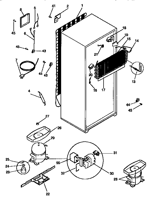 Kenmore 2539768482 unit parts diagram