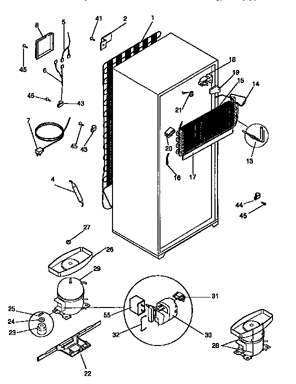Kenmore 2539366083 unit parts diagram