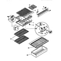 Kenmore 2539366013 shelves and accessories diagram