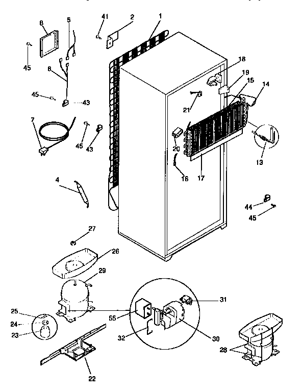 Kenmore 2539366203 unit parts diagram