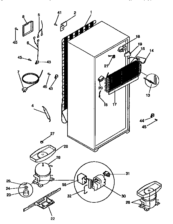 Kenmore 2539366403 unit parts diagram